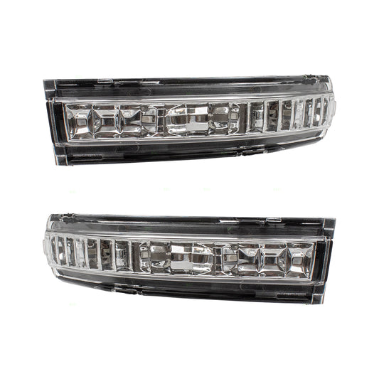 Pair Set Mirror Turn Signal Lens Left + Right Side Compatible with 07-13 Altima 26443ZX50A 26442ZX50C