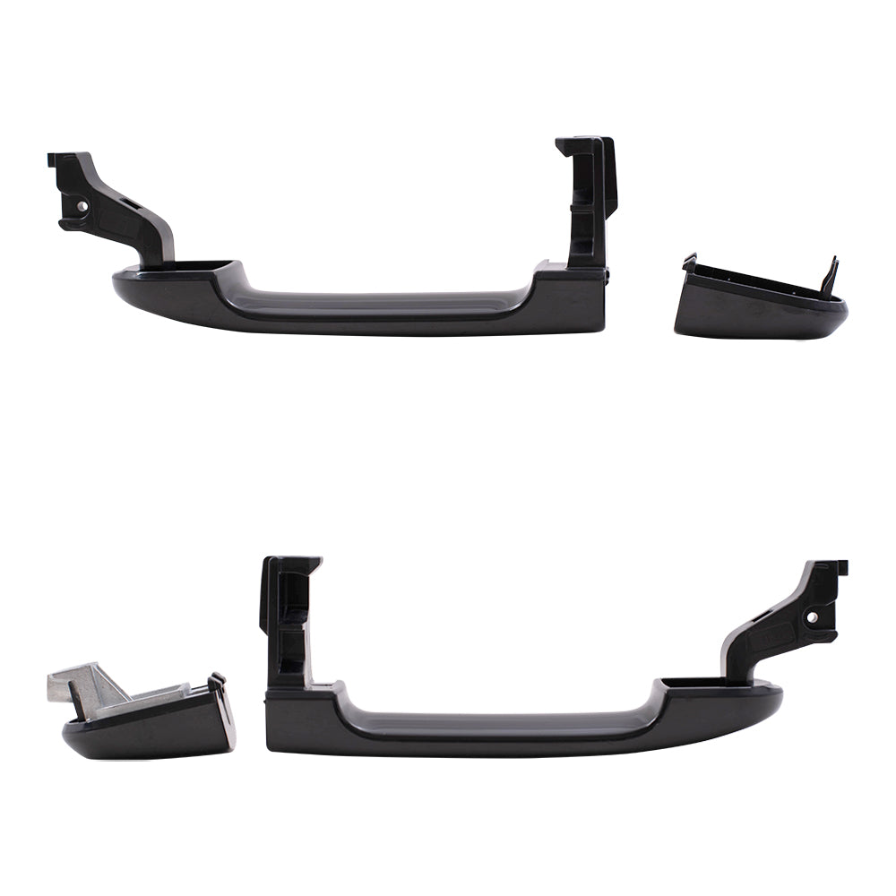 Brock Replacement Pair Set Front Outside Door Handles Compatible with 07-11 Versa Hatchback & Sedan 80644-EL12A 82646-EL12B