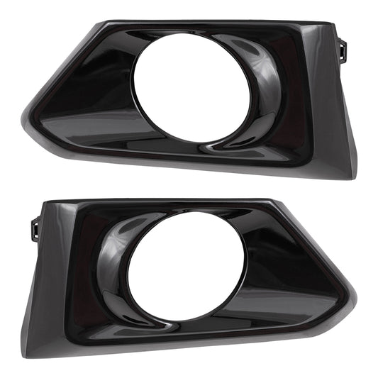Brock Replacement Driver and Passenger Side Fog Light Covers with Fog Lights Compatible with 2019 Nissan Altima