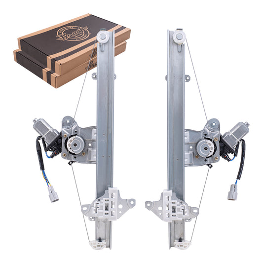 Window Regulator w/ Motor for 2013-2024 LEAF 6 Pin Connector Front 807213NF5A Set NI1350168