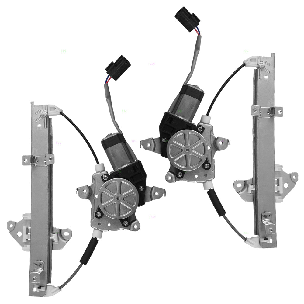 Brock Replacement Pair Set Rear Power Window Lift Regulators w/ Motors Assemblies Compatible with 07-12 Altima Maxima 82721-JA000 82730-JA00A