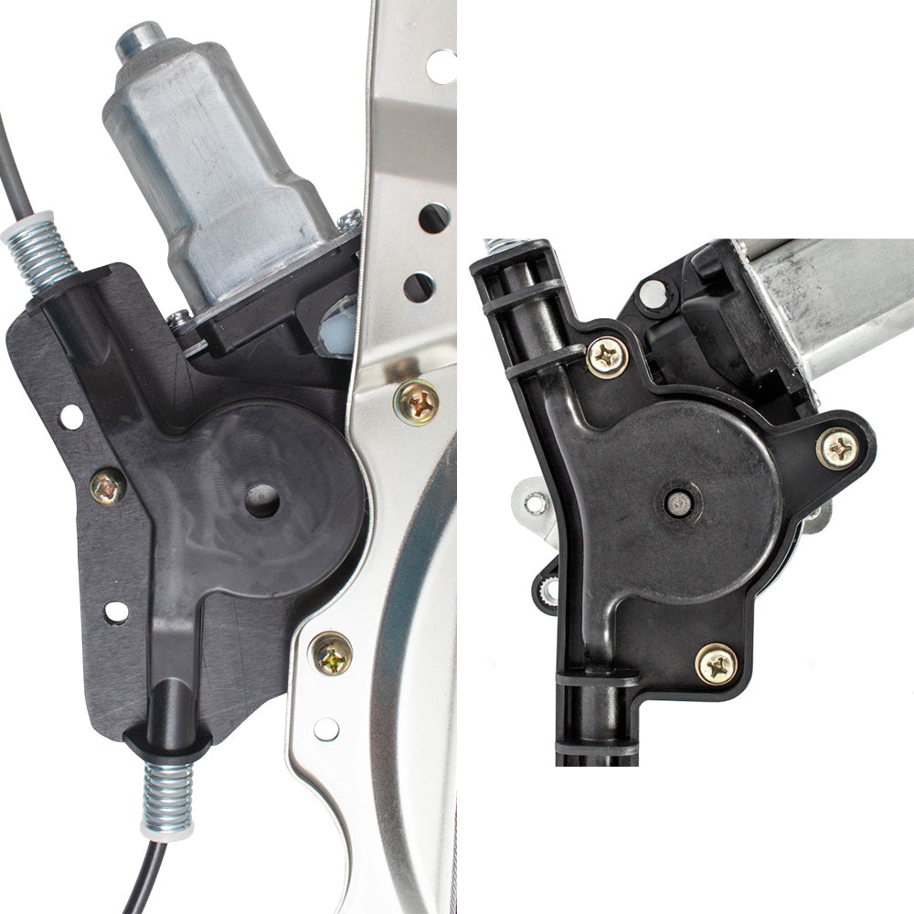 Brock Replacement Driver and Passenger Side Power Window Regulators with Motor 4 Piece Set Compatible with 2004-2015 Titan/ 2004 Pathfinder Armada/ 2005-2015 Armada