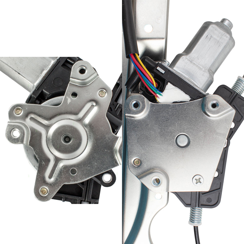 Brock Replacement Driver and Passenger Side Power Window Regulators with Motor 4 Piece Set Compatible with 2004-2015 Titan/ 2004 Pathfinder Armada/ 2005-2015 Armada