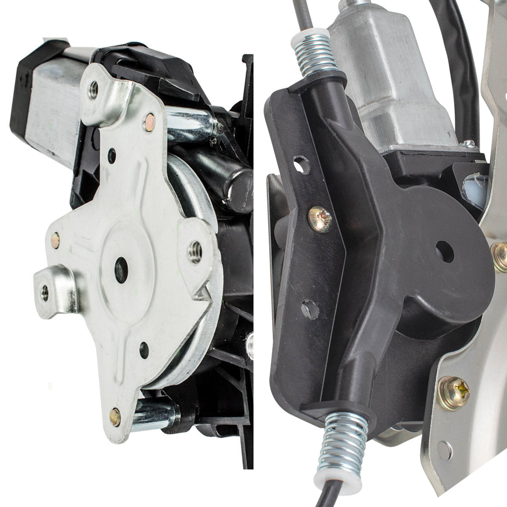 Brock Replacement Driver and Passenger Side Power Window Regulators with Motor 4 Piece Set Compatible with 2004-2015 Titan/ 2004 Pathfinder Armada/ 2005-2015 Armada