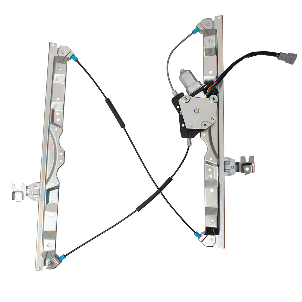Brock Replacement Passengers Front Power Window Lift Regulator w/ Motor Assembly Compatible with 04-15 Armada QX56 Titan Pickup Truck with One-Touch