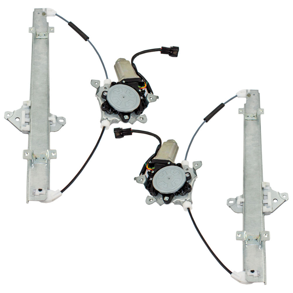 Brock Replacement Driver and Passenger Front Power Window Lift Regulators & Motors Assemblies Compatible with 07-11 Versa 80721-EE00D 80720-EE00D