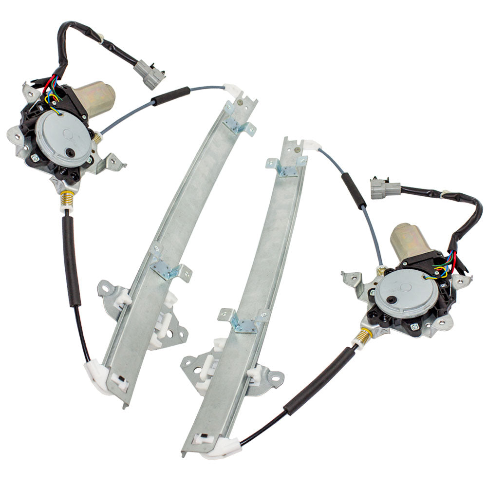 Brock Replacement Driver and Passenger Front Power Window Lift Regulators & Motors Assemblies Compatible with 00-03 Maxima 807312Y90A 807202Y00A