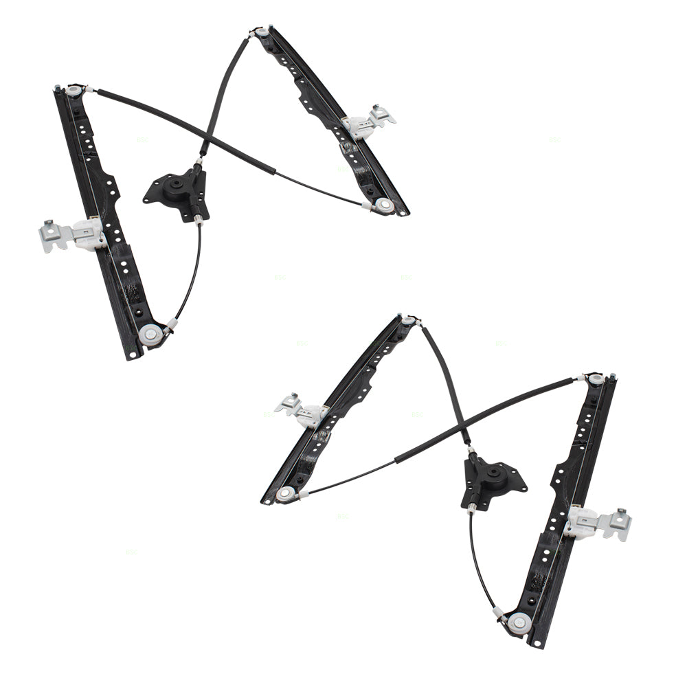 Brock Replacement Pair Set Front Power Window Lift Regulators Compatible with 04-15 Titan 80721-ZT00A 80720-ZT00A
