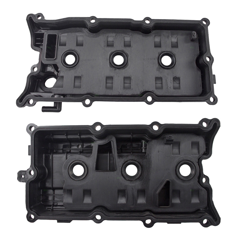 Brock Replacement 8 Pc Front Valve Covers w/ 6 Ignition Coils Compatible with 02-08 I35 Altima Maxima Murano Quest