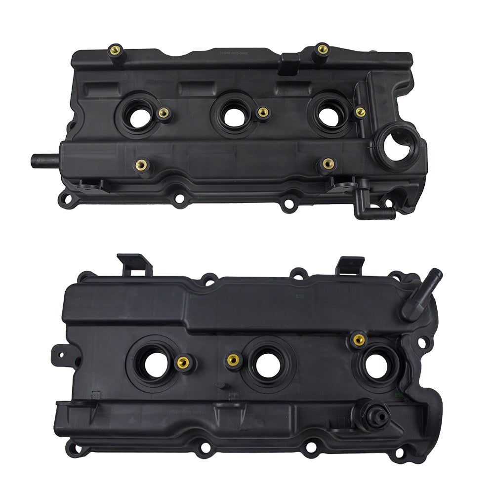Brock Front & Rear 2 Pc Valve Covers With Gaskets Compatible With 2002-2008 Nissan Maxima 2002-2006 Nissan Altima 3.5L 2003-2007 Nissan Murano 2004-2009 Nissan Quest 2002-2004 INFINITI I35 4870-0003LR
