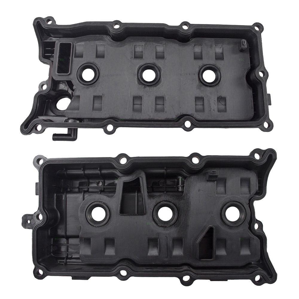 Brock Replacement Pair Set Front Engine Valve Covers w/ Gaskets Compatible with 2002-2008 Maxima
