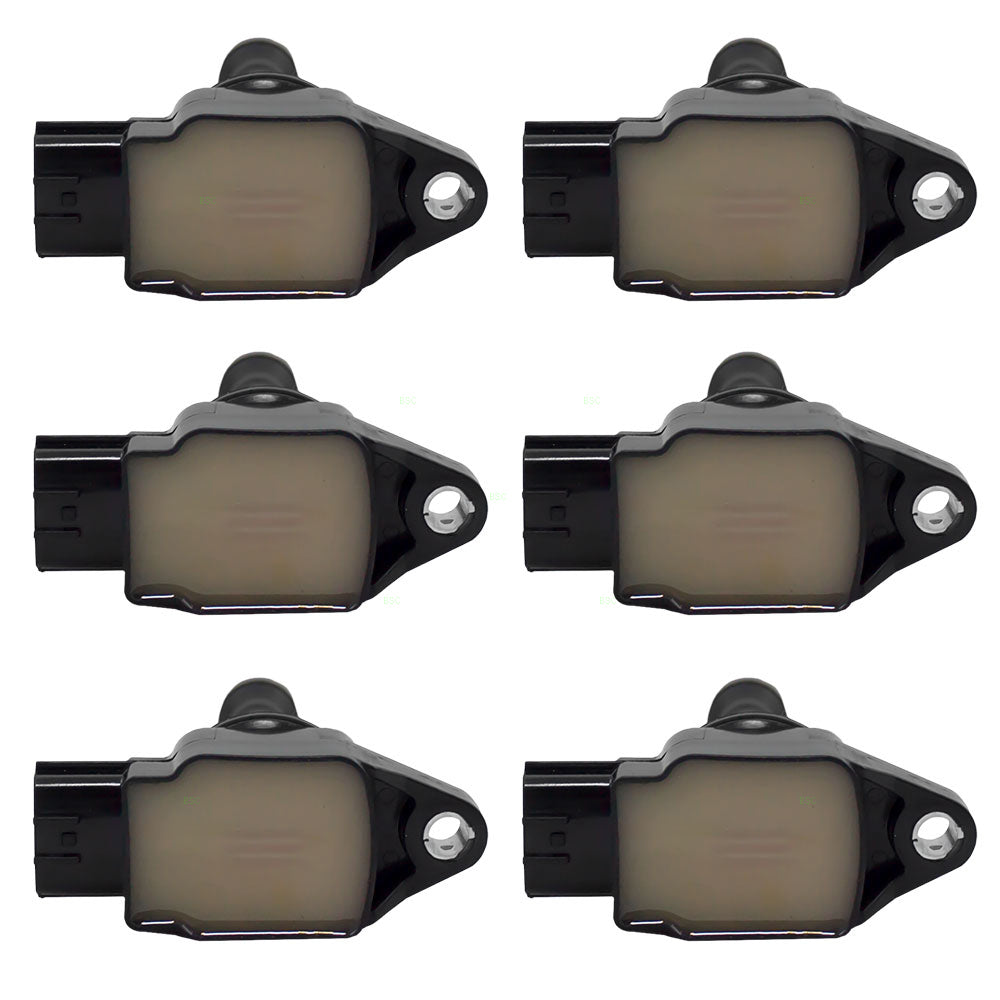 Brock Replacement for 6 Piece Set Six Ignition Spark Plug Coils Compatible with 07-15 Altima SUV 6 cylinder 22448-1KT1A