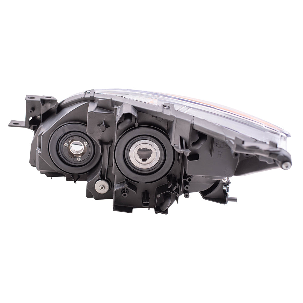 Brock Replacement Passengers Halogen Combination Headlight Headlamp Chrome Projector Bezel Compatible with 3 BBM4510K0K