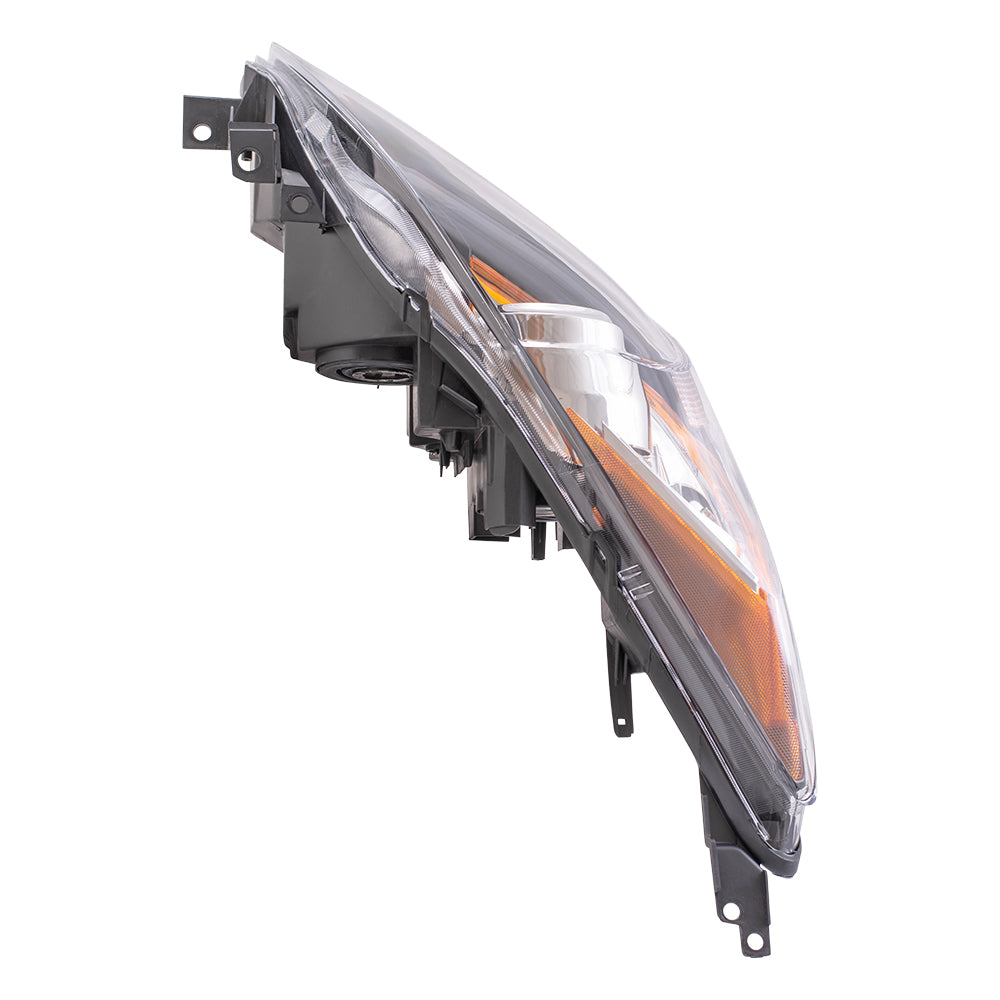 Brock Replacement Passengers Halogen Combination Headlight Headlamp Chrome Projector Bezel Compatible with 3 BBM4510K0K
