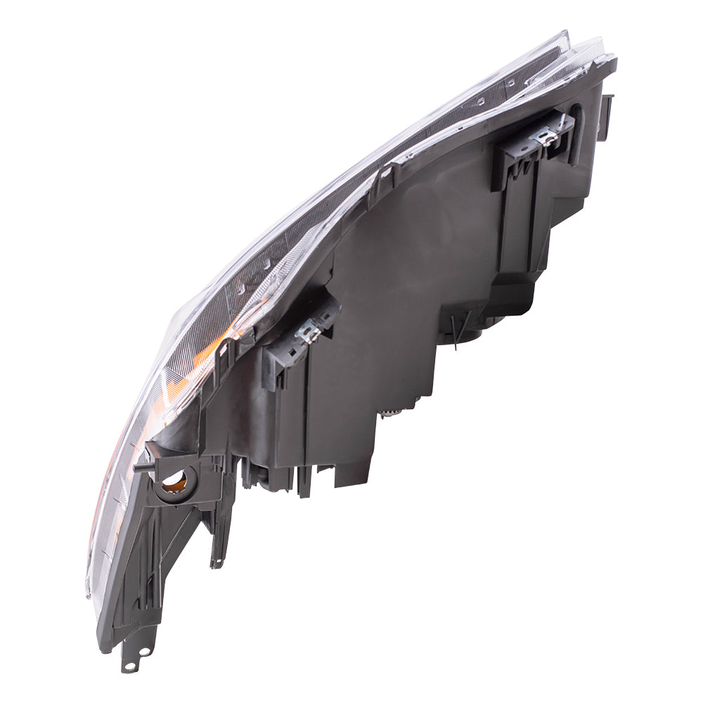 Brock Replacement Passengers Halogen Combination Headlight Headlamp Chrome Projector Bezel Compatible with 3 BBM4510K0K