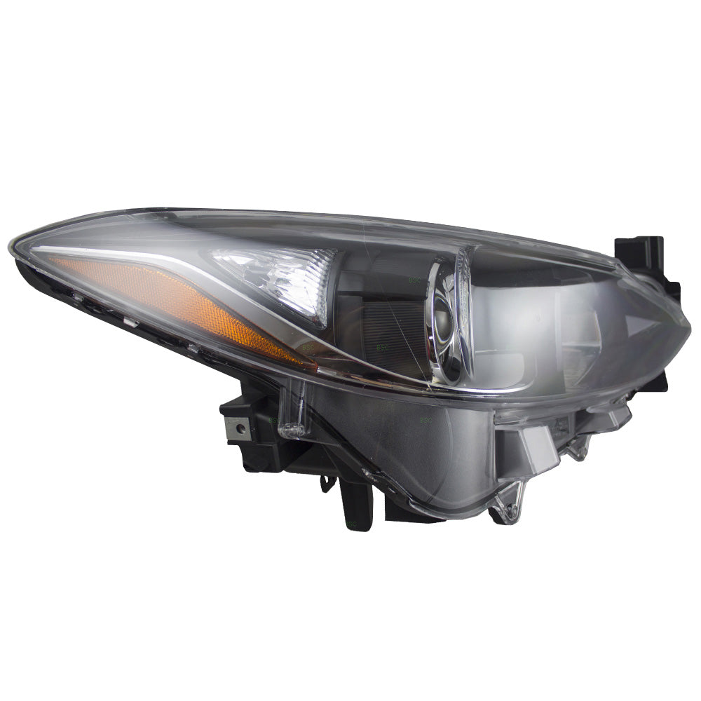 Brock Replacement Passengers Halogen Headlight Headlamp Compatible with 3 BPW9-51-0K0A MA2503144