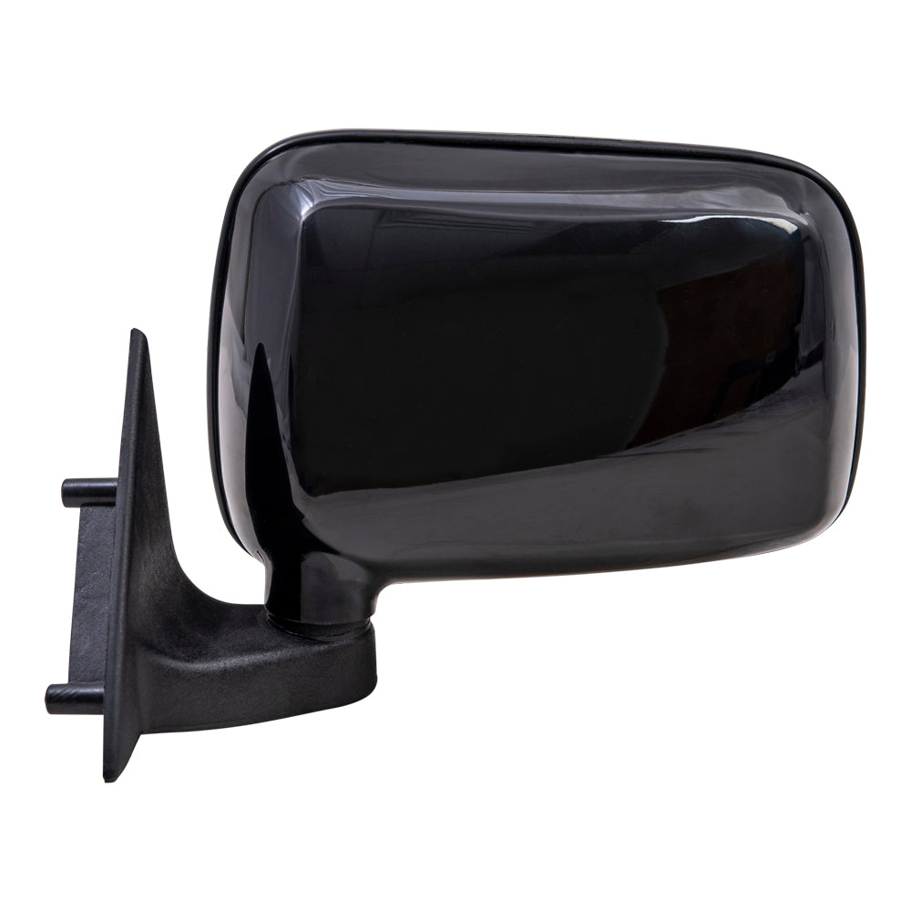 Brock Aftermarket Replacement Driver Left Manual Mirror Paint To Match Gloss Black Housing Compatible with 1986-1993 Mazda B-Series Pickup