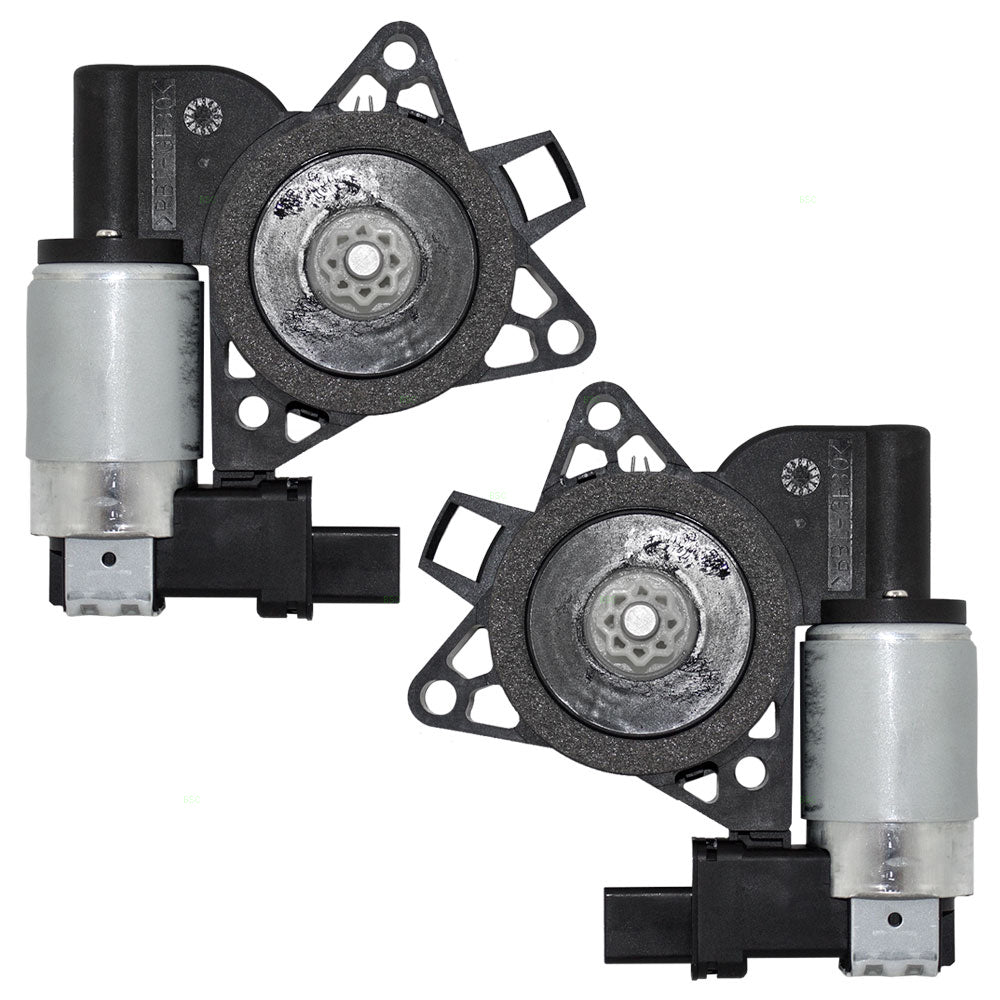 Brock Replacement Pair Set Power Window Lift Regulator Motors w/ 2 Pin Connectors Compatible with 04-17 CX-7 CX-9 RX-8 G22C5958XC GJ6A5858XC