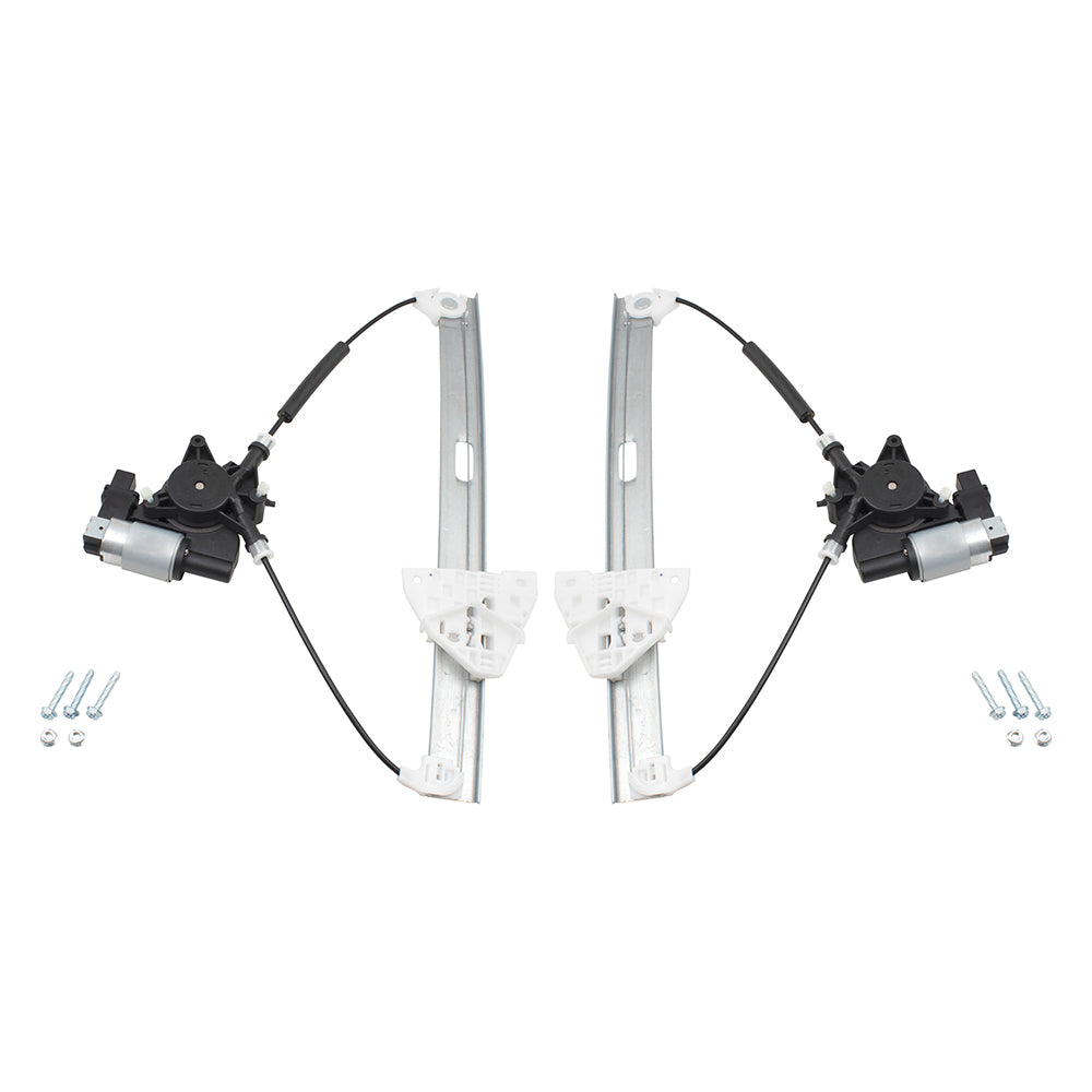 Brock Replacement Pair Set Rear Power Window Lift Regulators & Motors 2 Pin Connector Assemblies Compatible with 07-15 CX-9 TD1173590A TD1172590A