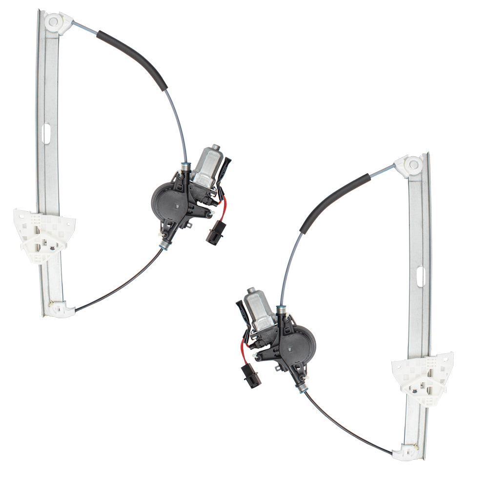 Brock Replacement Pair Set Front Power Window Regulators & Motors Assemblies Compatible with 10-13 Mazda3 BBM459590C BBM458590C D6515958XB No