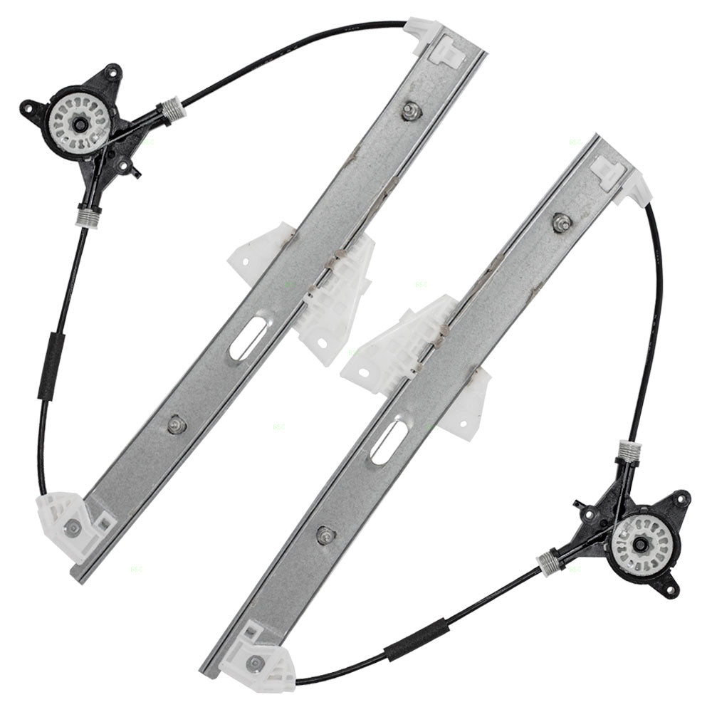Brock Replacement Driver and Passenger Front Power Window Lift Regulators Compatible with 04-11 RX-8 F151-59-590E F151-58-590E