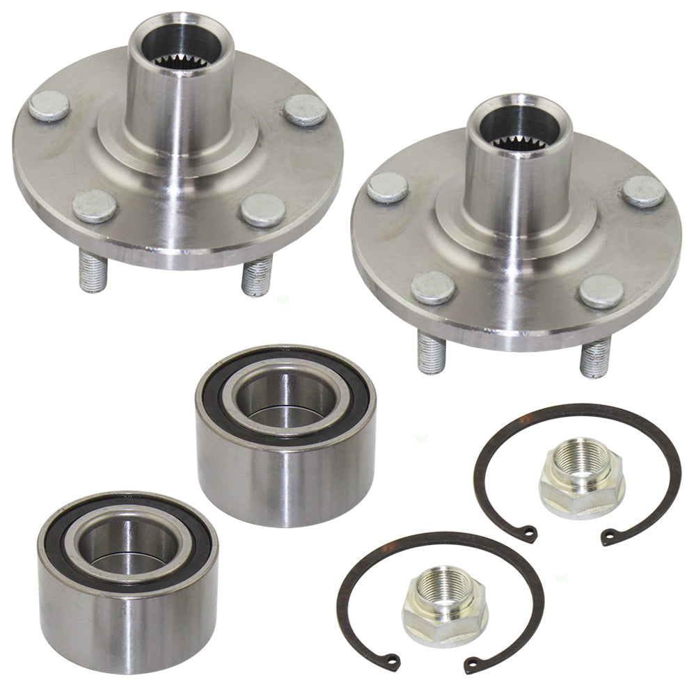 Brock Replacement Pair Set Front Wheel Hub & Bearing Repair Kits Compatible with ES300 RX300 Avalon Camry Sienna Solara 90369-43008