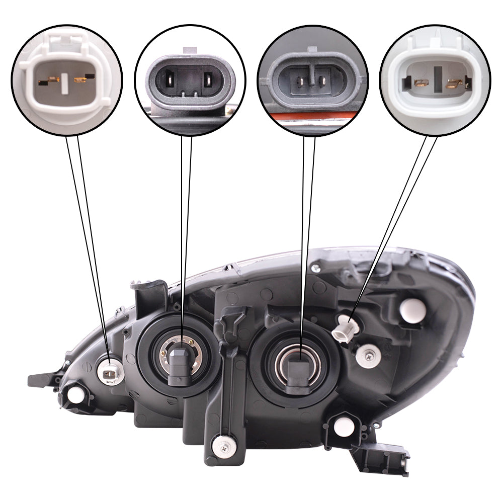 Brock Replacement Passengers Halogen Combination Headlight Headlamp Compatible with 05-06 ES330 81130-33561