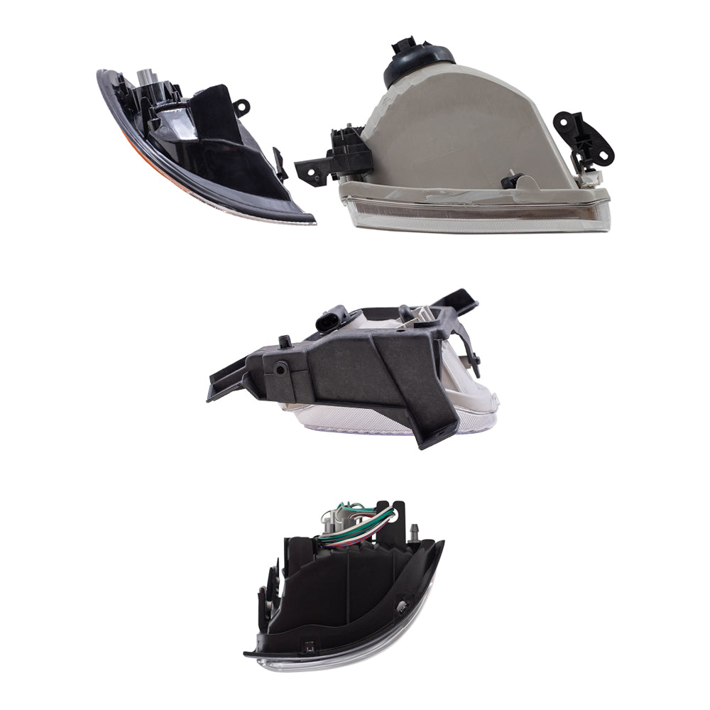 Brock Replacement Driver and Passenger Side Headlights, Signal Marker Lights, Fog Lights and Tail Lights 8 Piece Set Compatible with 2000-2004 Tundra Regular/Access Cab with Standard Bed