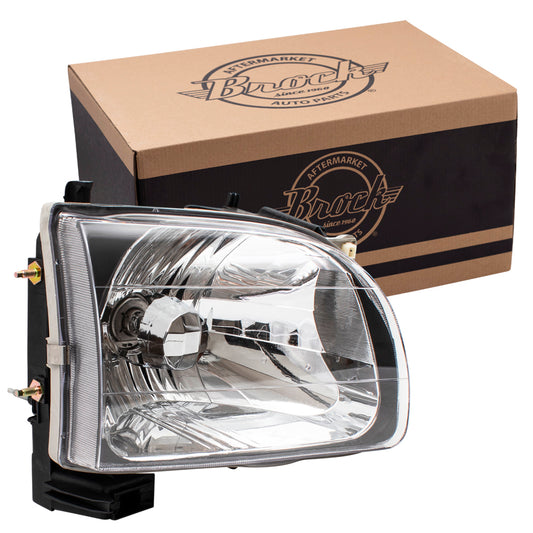 Brock Replacement Passengers Halogen Headlight Headlamp Compatible with 01-04 Tacoma Pickup Truck 81110-04110