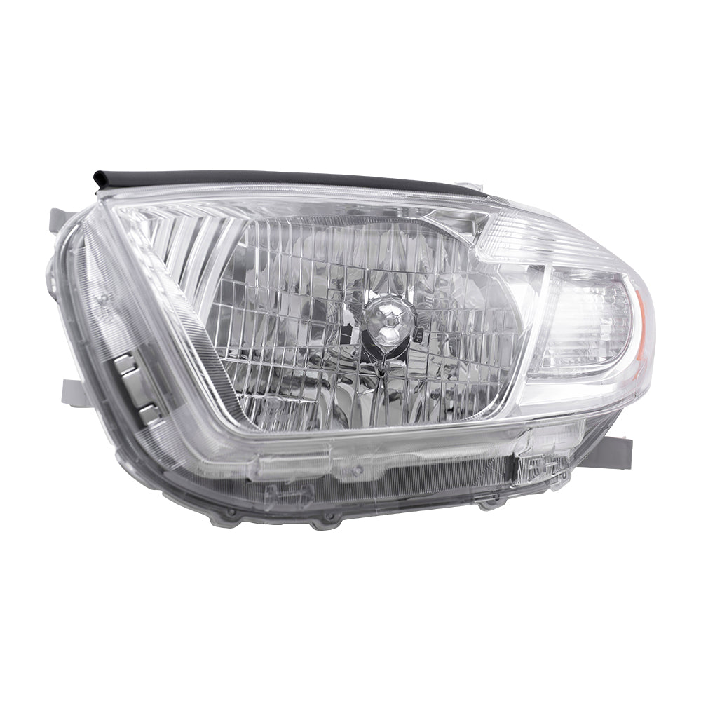 Brock Replacement Drivers Headlight Headlamp with Clear Lens Compatible with 2008-2010 Highlander SUV 8117048460