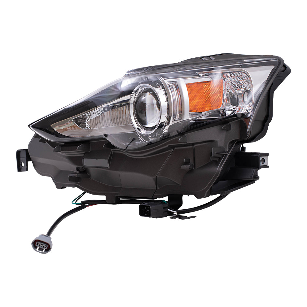 Brock Replacement Driver Side HID Combination Headlight Assembly without HID Kit Compatible with 2014-2016 IS