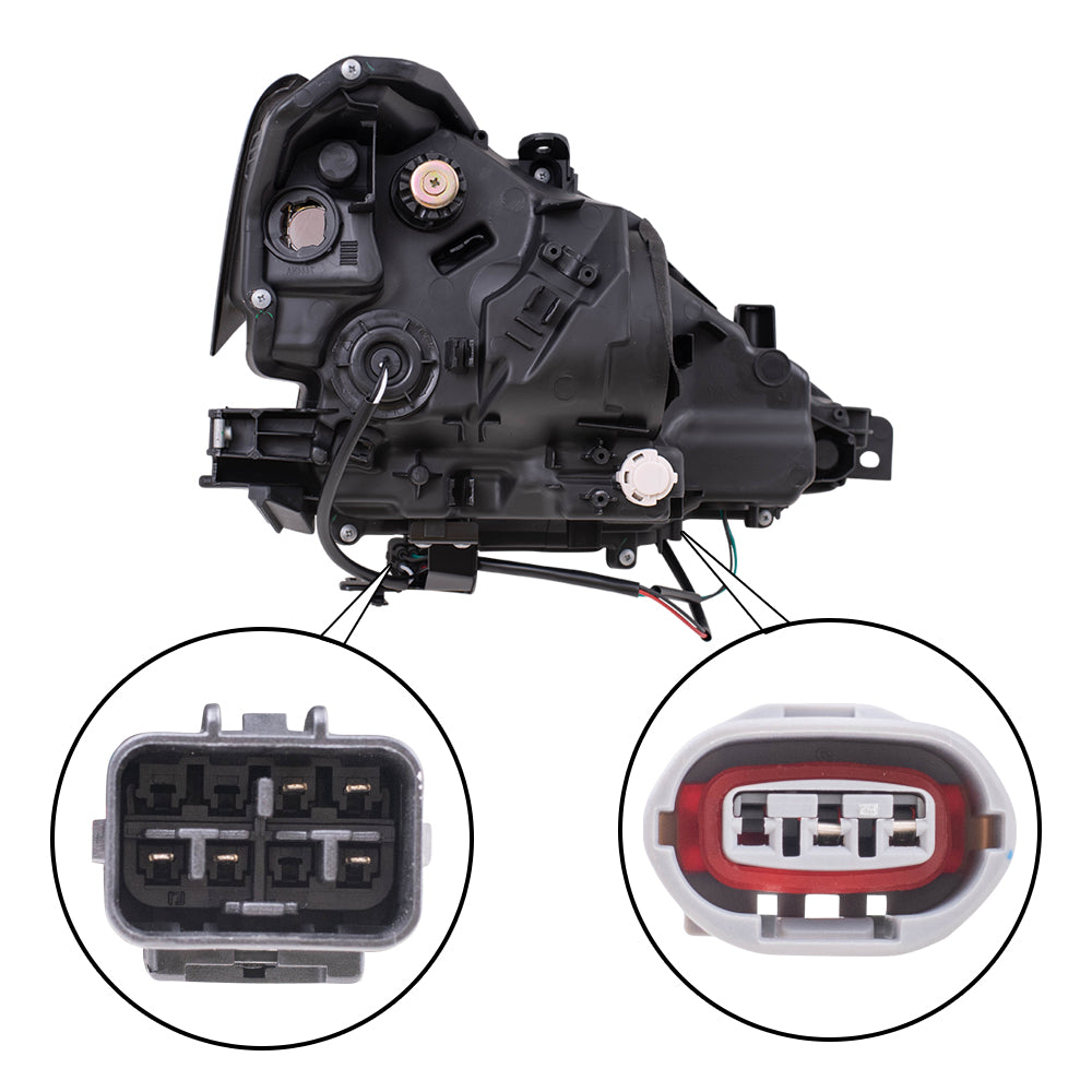 Brock Replacement Driver Side HID Combination Headlight Assembly without HID Kit Compatible with 2014-2016 IS
