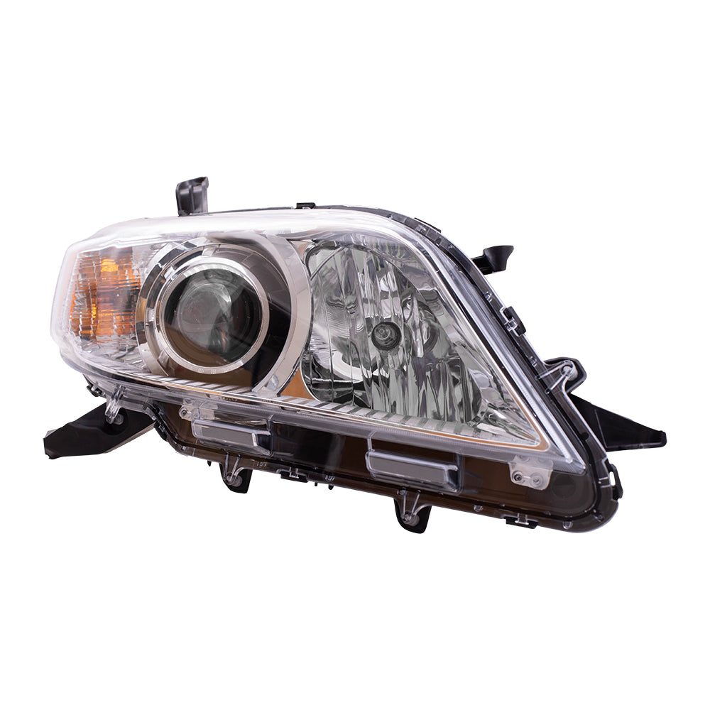 Brock Passenger Side Right Halogen Combination Headlight Assembly With Chrome Bezel Without LED Daytime Running Light Compatible With 2011-2020 Toyota Sienna 6221-0130R