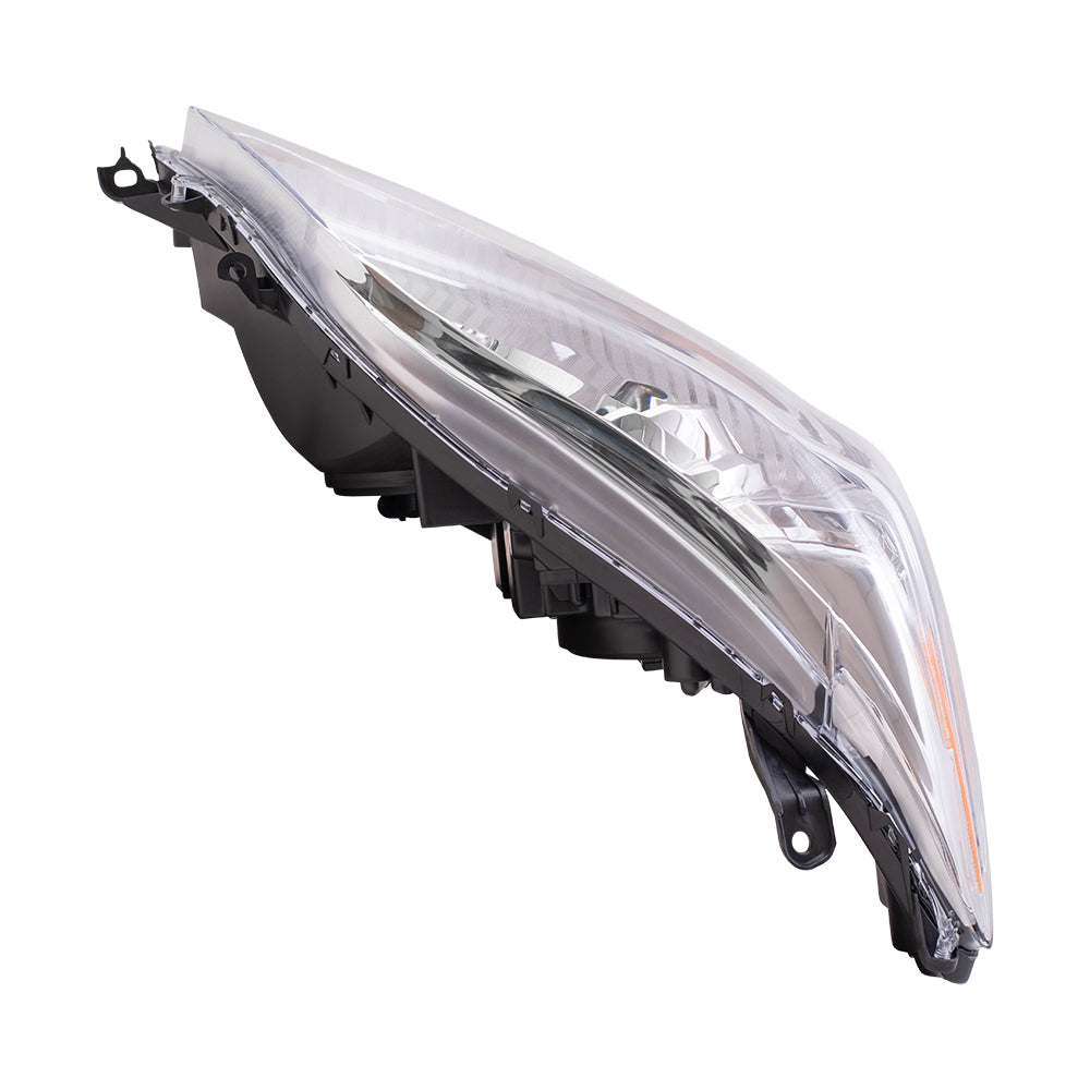 Brock Passenger Side Right Halogen Combination Headlight Assembly With Chrome Bezel Without LED Daytime Running Light Compatible With 2011-2020 Toyota Sienna 6221-0130R