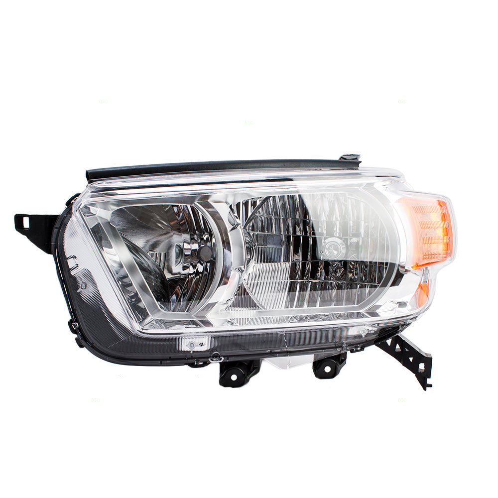 Brock Replacement Drivers Combination Headlight Headlamp Unit w/ Chrome Bezel Compatible with 4Runner 8117035520