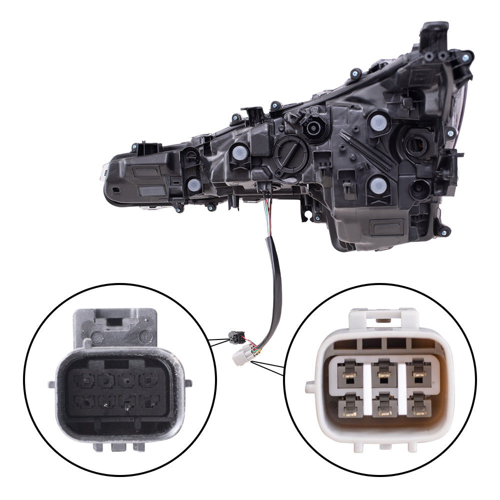 Brock Aftermarket Replacement Part Passenger Side LED Combination Headlight Assemblies Compatible with 2020-2021 Toyota Corolla SE Japan Built ONLY