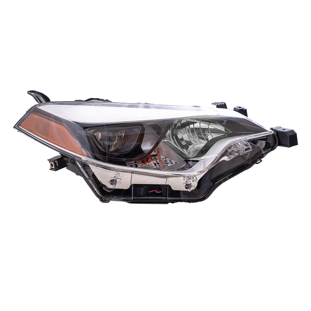 Brock Replacement Passengers Headlight Headlamp Lens Compatible with Corolla 81110-02E60
