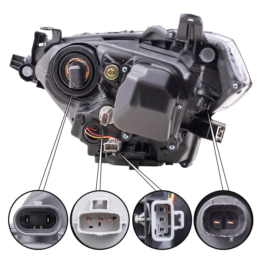 Brock Replacement Passengers Headlight Headlamp Lens Compatible with Corolla 81110-02E60