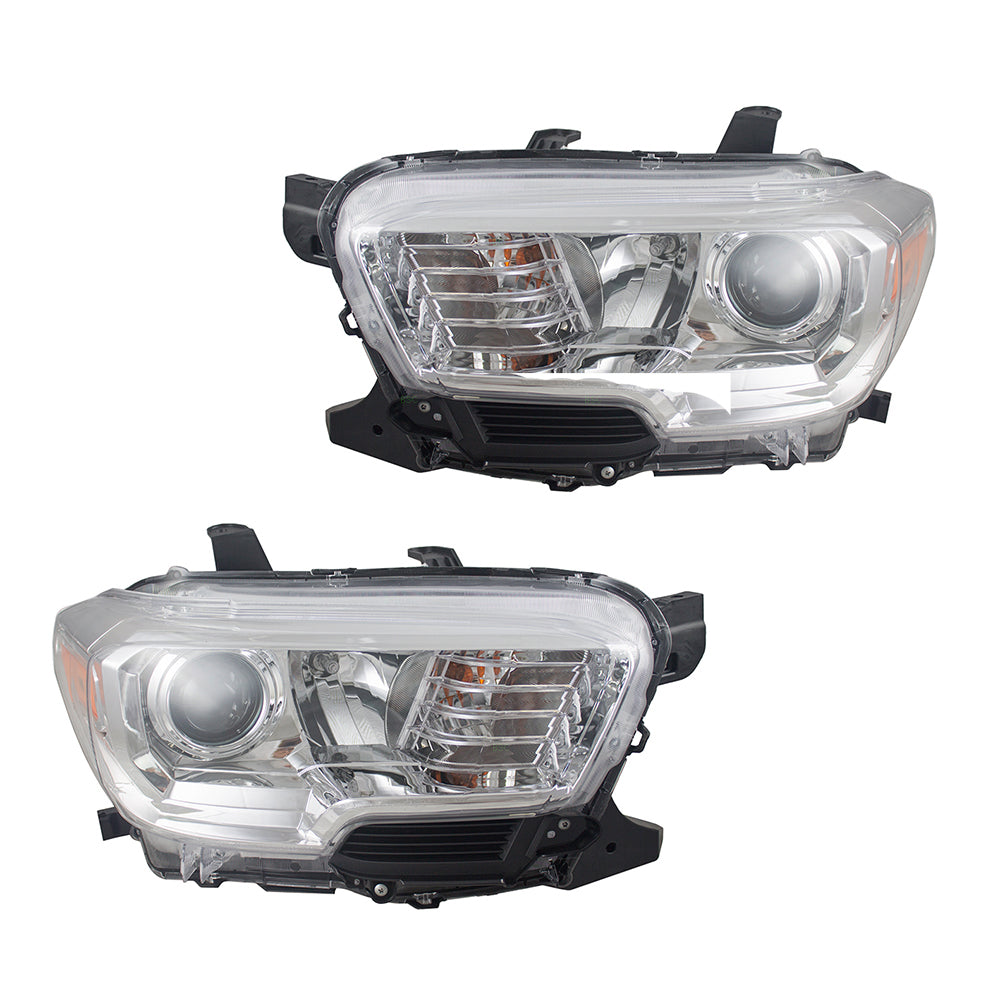 Headlight for 2016-2019 Tacoma w/o Fog Lights w/o LED Daytime Running Light 8115004250 Set