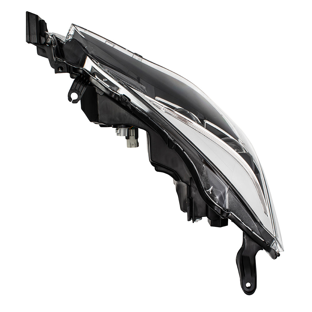 Brock Replacement Passengers Headlight Headlamp w/ Bumper Mounted LED Daytime Running Light Compatible with 17-19 Corolla 8111002M90