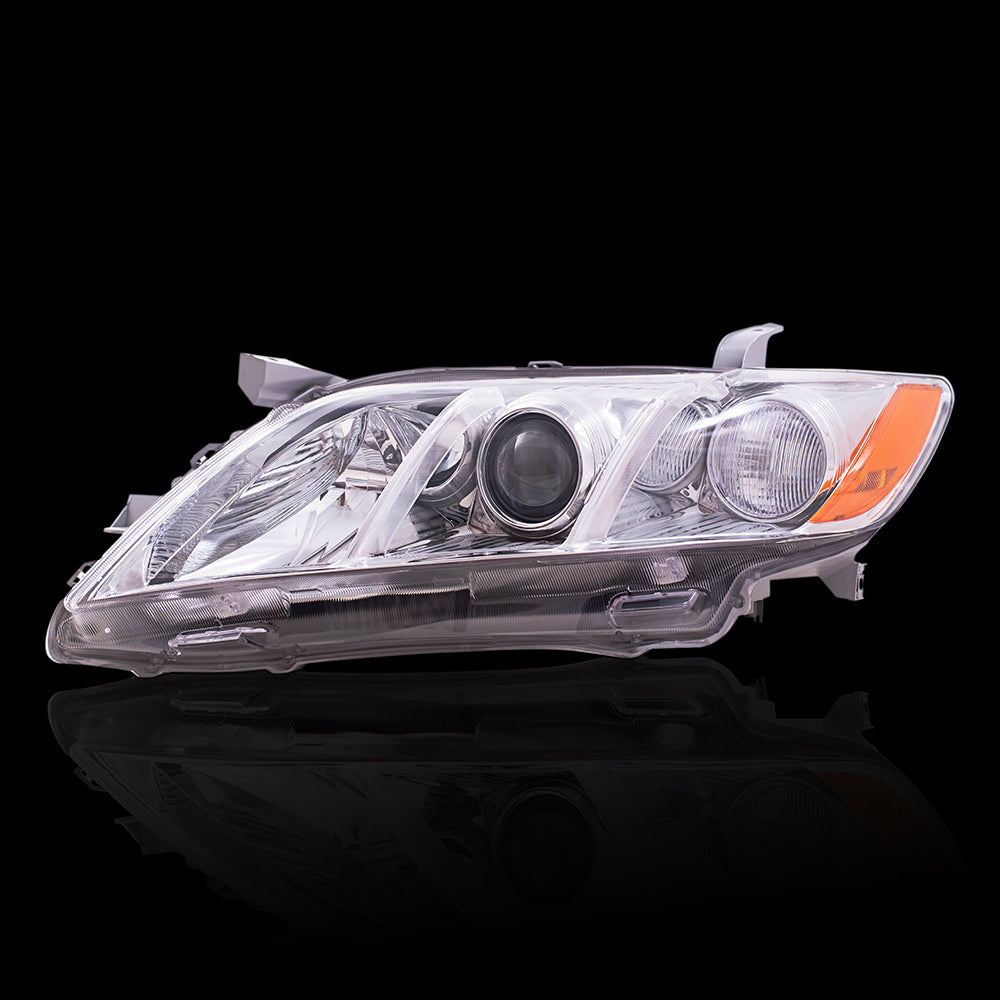 Brock Replacement Driver and Passenger Side Halogen Combination Headlight Unit Set Compatible with 07-09 Camry Hybrid JAPAN BUILT