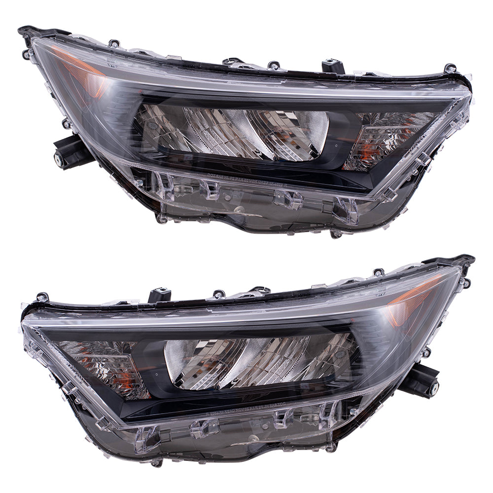 Headlight for 2019-2022 RAV4 LED LE Black NA Built w/o LED Signal w/o Adaptive 811500R152 Set
