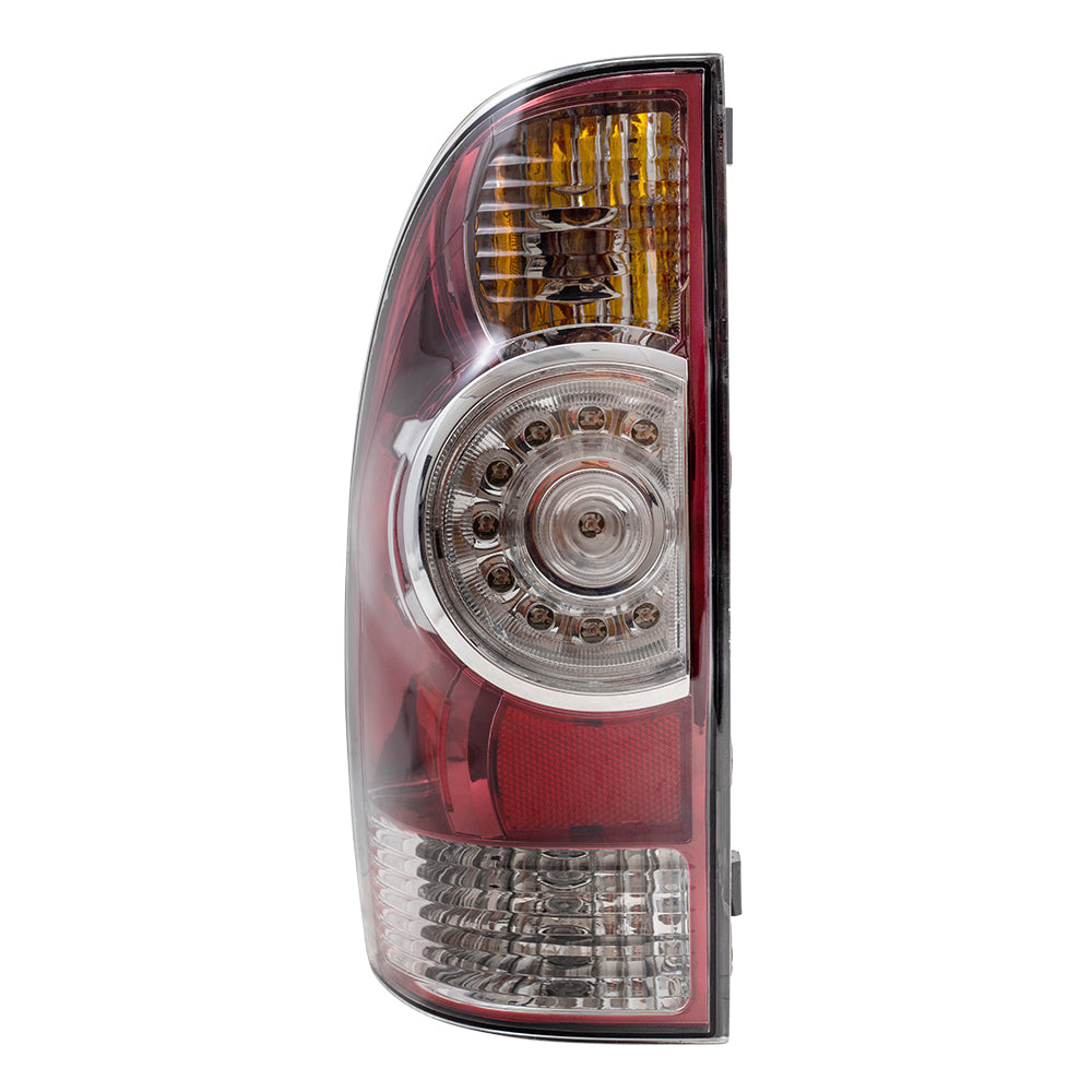 Brock Replacement Drivers Tail Light with LED Center Lens Compatible with 2005-2015 Tacoma Pickup Truck 8156004160