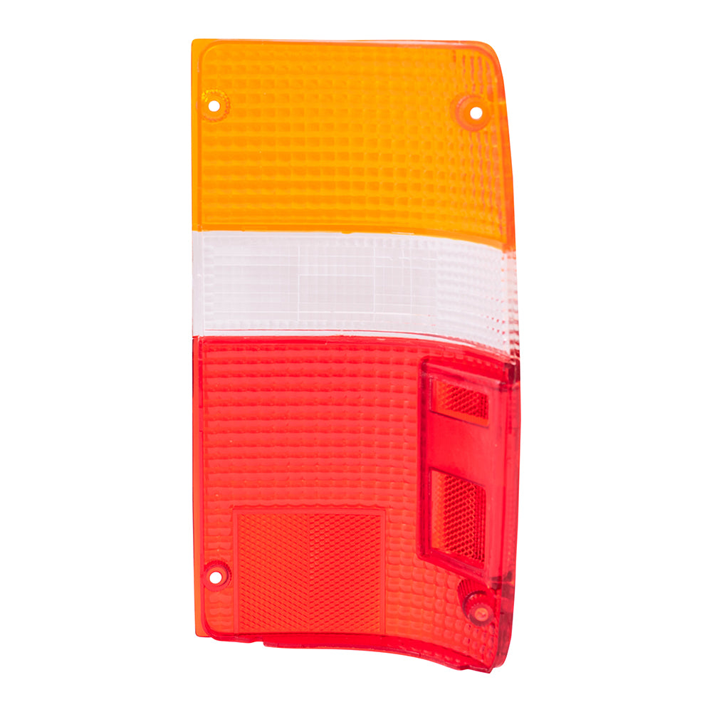 Brock Replacement Drivers Taillight Tail Lamp Lens Compatible with 89-95 Pickup Truck 8155189166