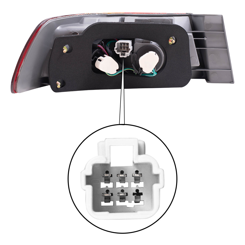 Brock Replacement Passengers Tail Light Quarter Panel Mounted Compatible with 97-99 Camry 81551-AA010