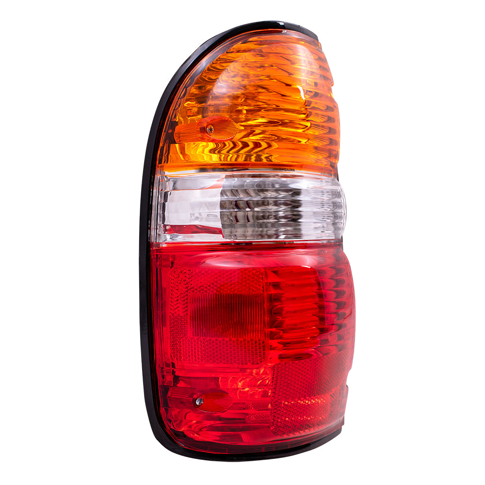 Brock Replacement Drivers Taillight Tail Lamp Lens Compatible with 01-04 Pickup Truck 8156004060