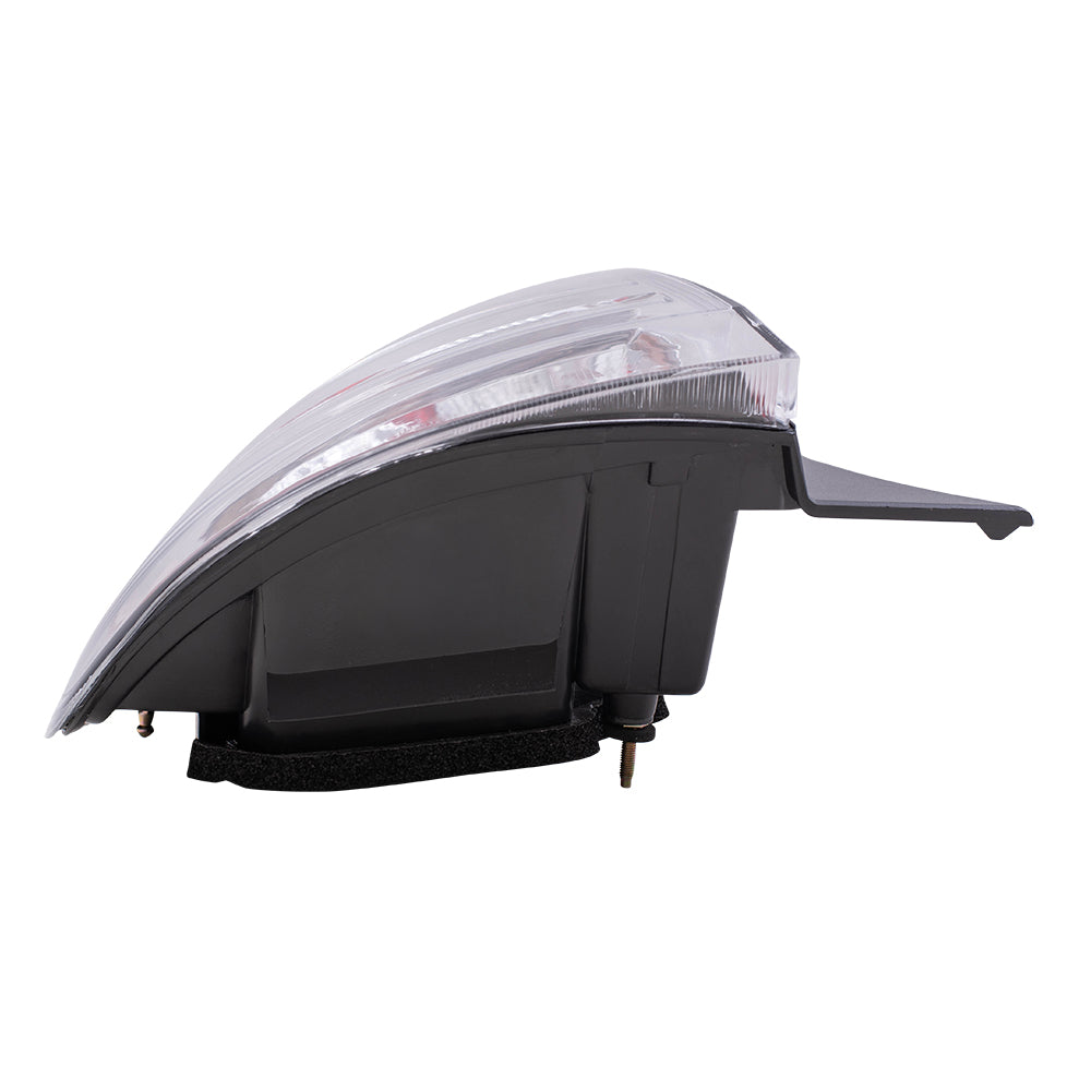 Brock Replacement Drivers Taillight Tail Lamp with Chrome Trim Compatible with 06-09 Prius 8156147100