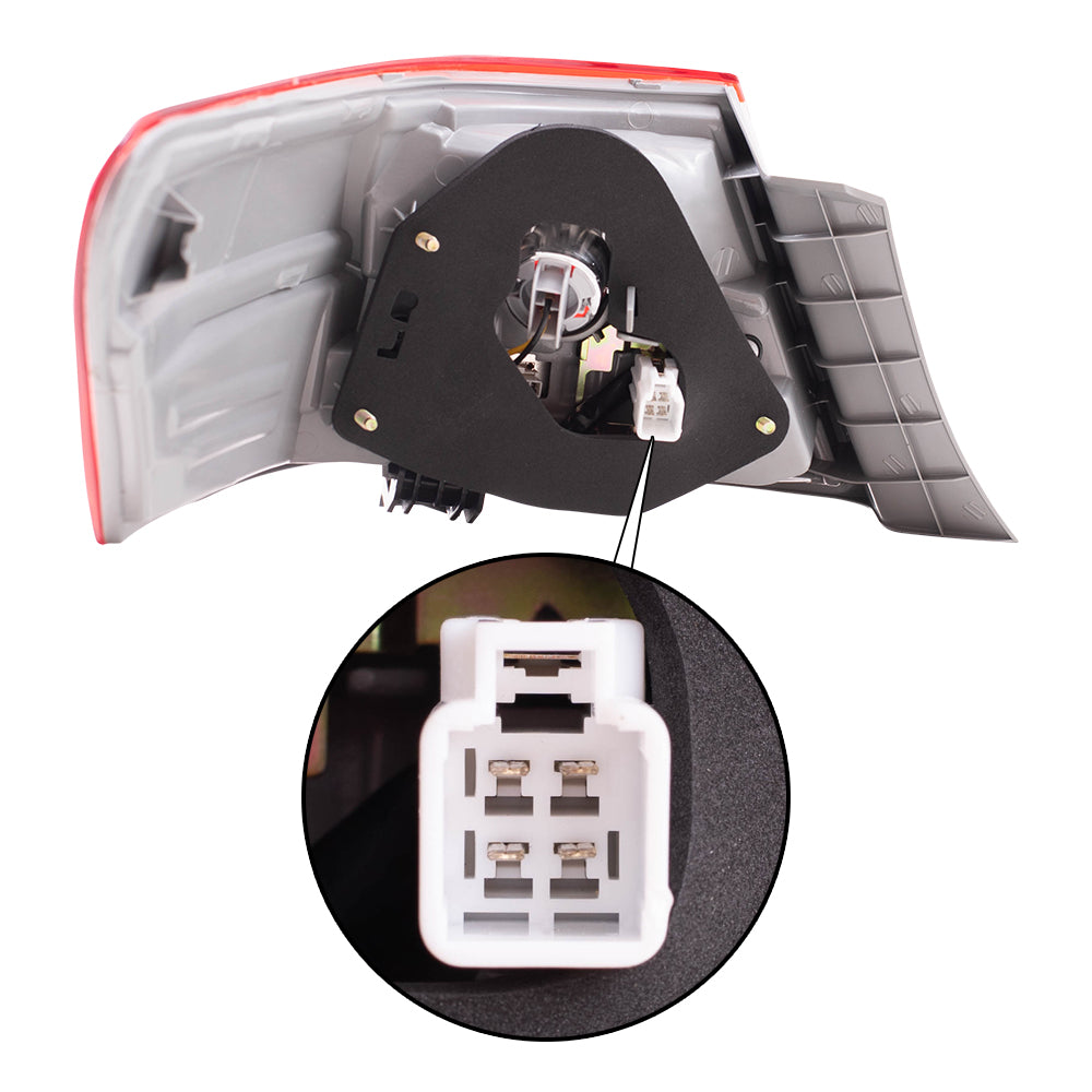 Brock Replacement Passengers Taillight Quarter Panel Mounted Tail Lamp Compatible with 10-11 Camry 8155006340