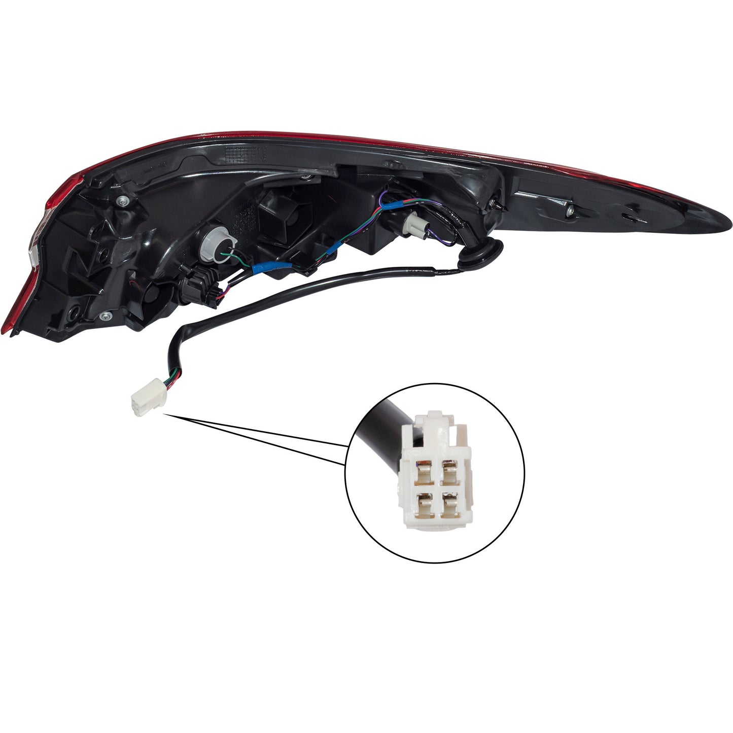 Brock Driver Left CAPA Certified Tail Light Assembly Body Mounted Compatible With North American Built 2018-2020 Toyota Camry 6222-0085L-CAPA