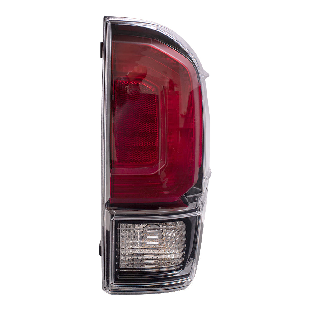 Brock Aftermarket Replacement Passenger Right Combination Tail Light Assembly With Black Bezel Compatible With 2017-2019 Toyota Tacoma